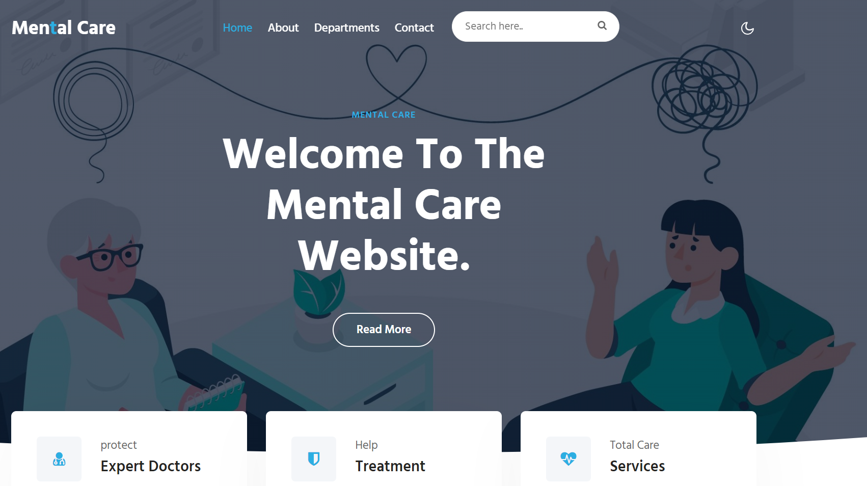 mental care website preview image